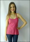 Blusinha Listras Dourada e Prata