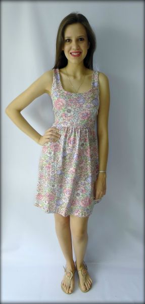 Vestido Costas Amarradas - Rosa
